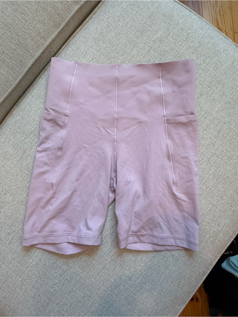 aerie High-Rise Blush Bike Shorts with Side Pockets